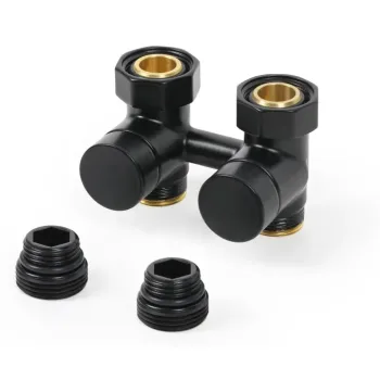 Inline integrated lockshield valve