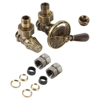 Angled regulating valve set "Classic Art"