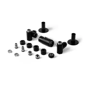 3-axis thermostatic valve and lockshield integrated with T-PIECE SET, INTEGRA ALL IN ONE