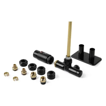 Angled integrated thermostatic valve with immersion tube set, UNICO ALL IN ONE