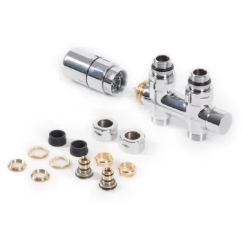 Inline integrated thermostatic valve set